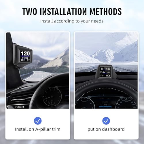 OBD2 Digital Speedometer Heads Up Display for Car OBD2 & GPS Dual System HUD