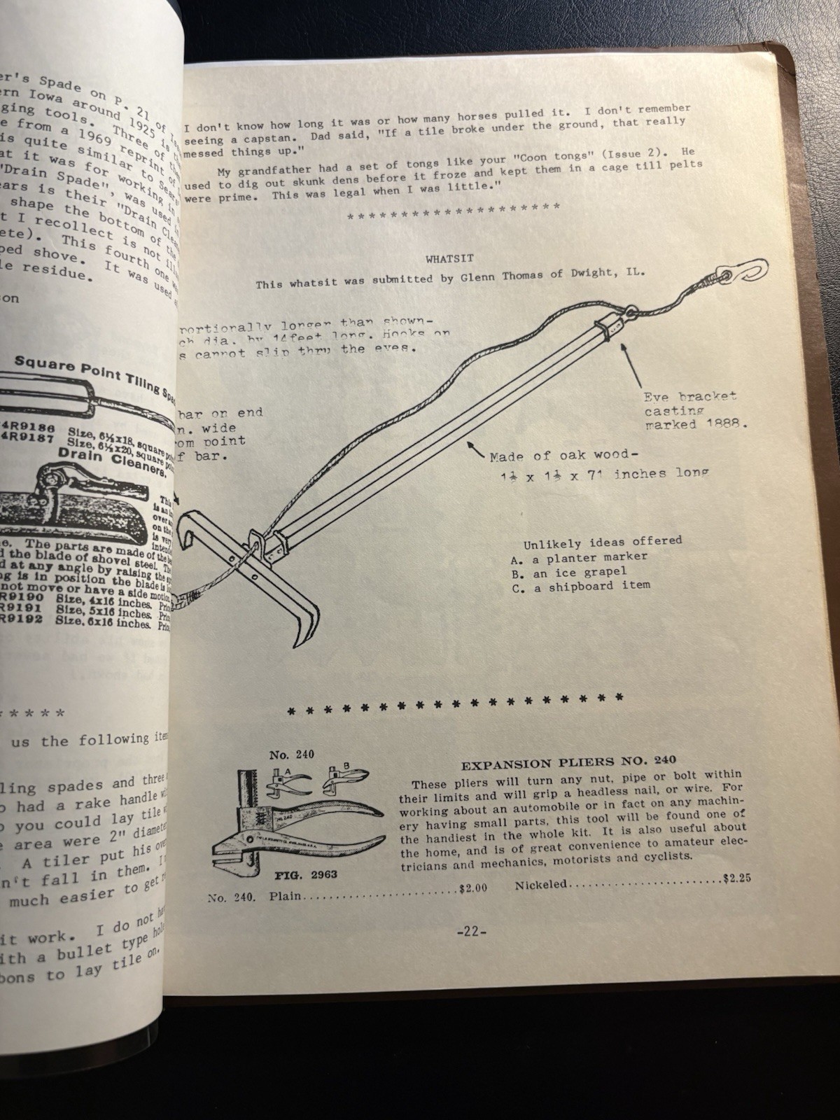Tool Collector Magazine Spring 1985 Ice Harvesting Tools Antique Farm Reference