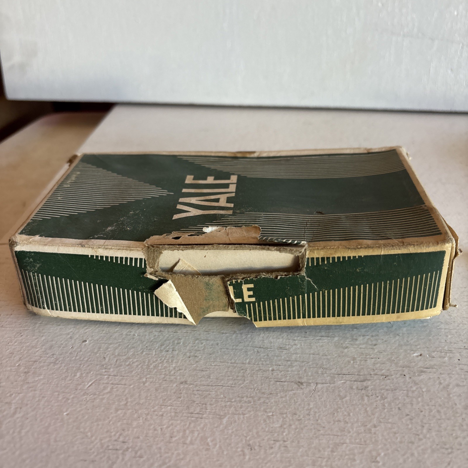 Vintage Yale Metal Trunk Lock TS 249 Army Green W/ Keys & Rivets NOS