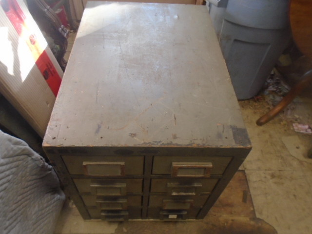 MACHINIST Vintage Wooden File Cabinet with Multiple Drawers Chest Case