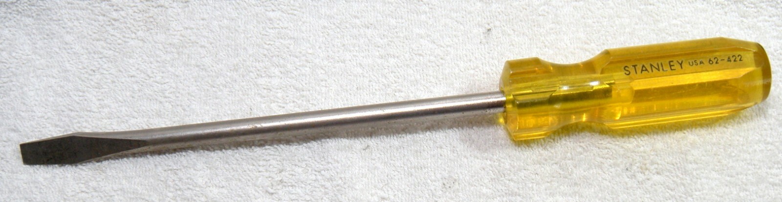 Vintage Stanley Screwdriver Flat Blade Standard 62-422 USA 12-1/2″