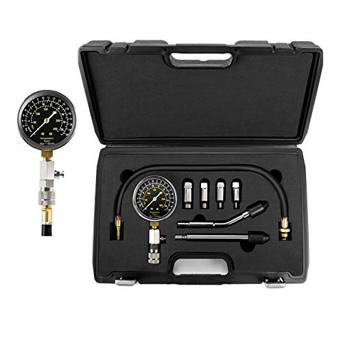 8pcs Petrol Engine Cylinder Compression Tester Kit Automotive Tool Gauge