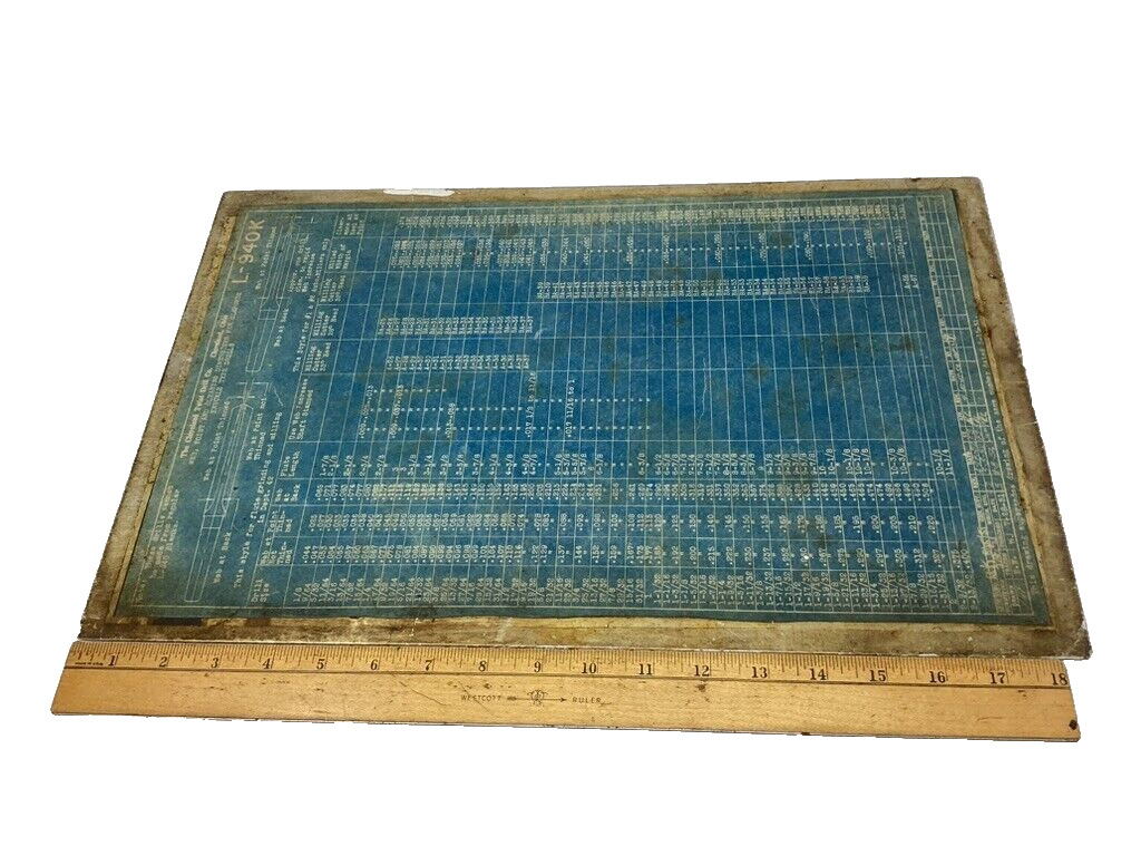 1959 Cleveland Twist Drill Dimension Size Chart Cleforge Knuckle Drill Tool Shop