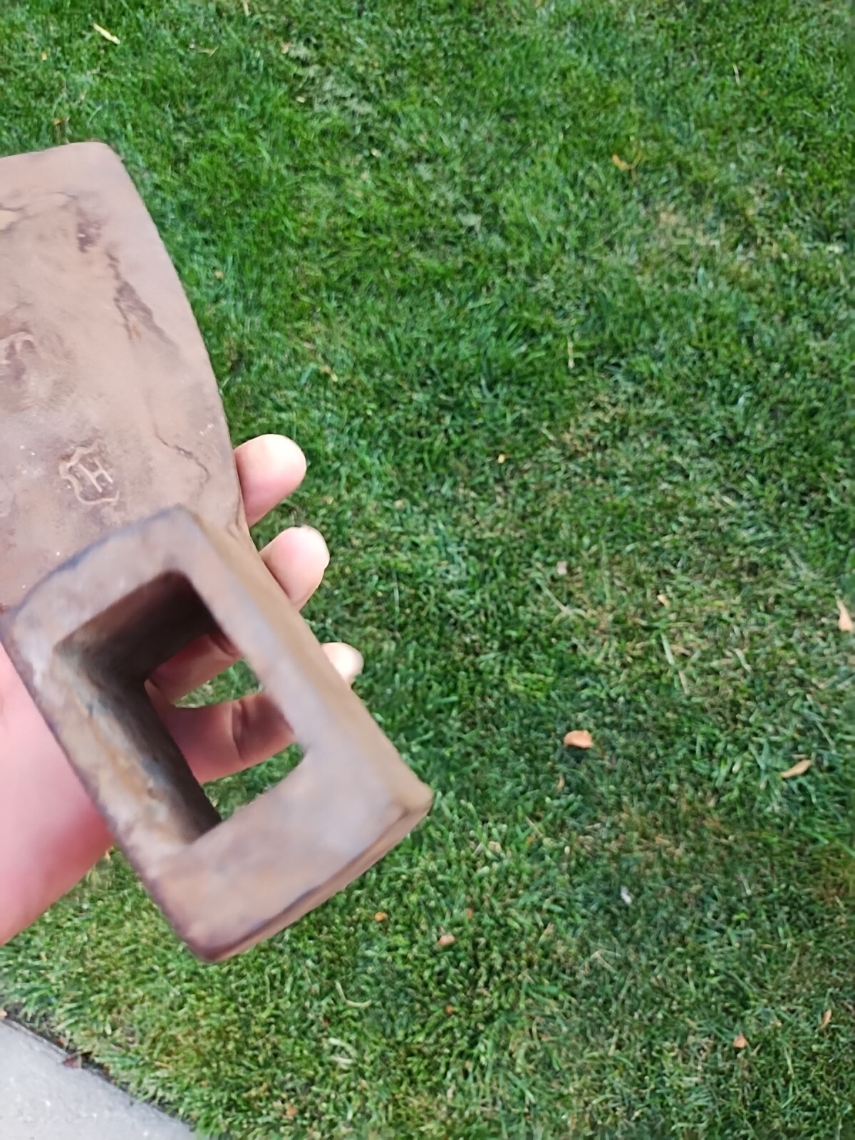 Antique Primitive Hewing Hubbard Railroad Adze Axe Head H Shield Brand 4.5 lbs