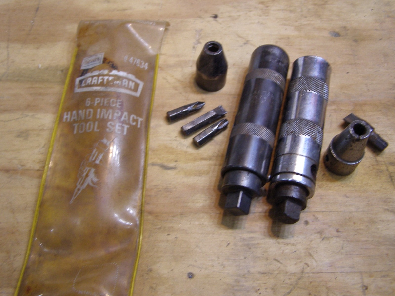 2 Hand Impact Drivers 1 USA Made Craftsman w/ Pouch Some APEX Socket/bits