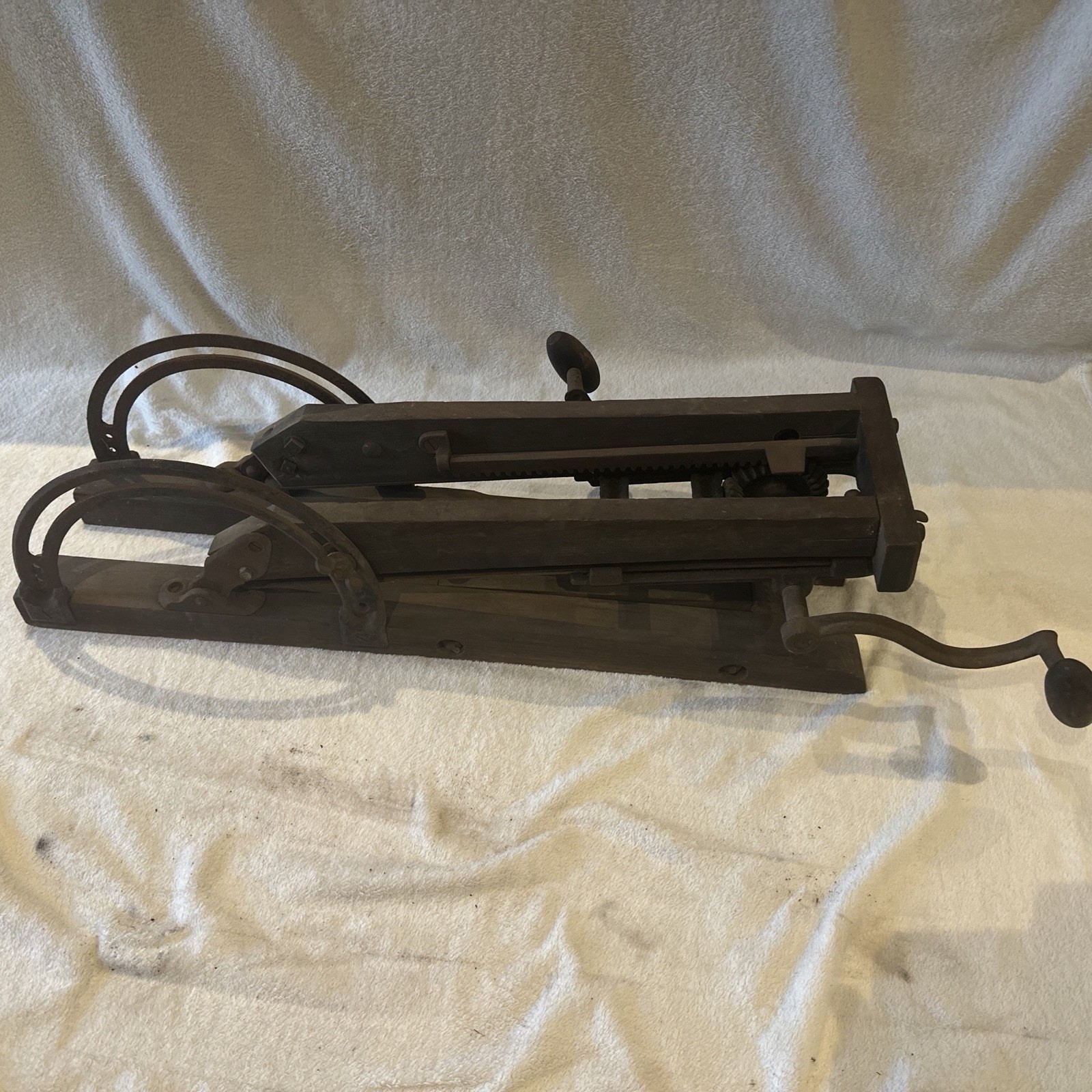 Antique Vintage Foldable James Swan Co Boring Machine-Barn Beam Drill – See Desc
