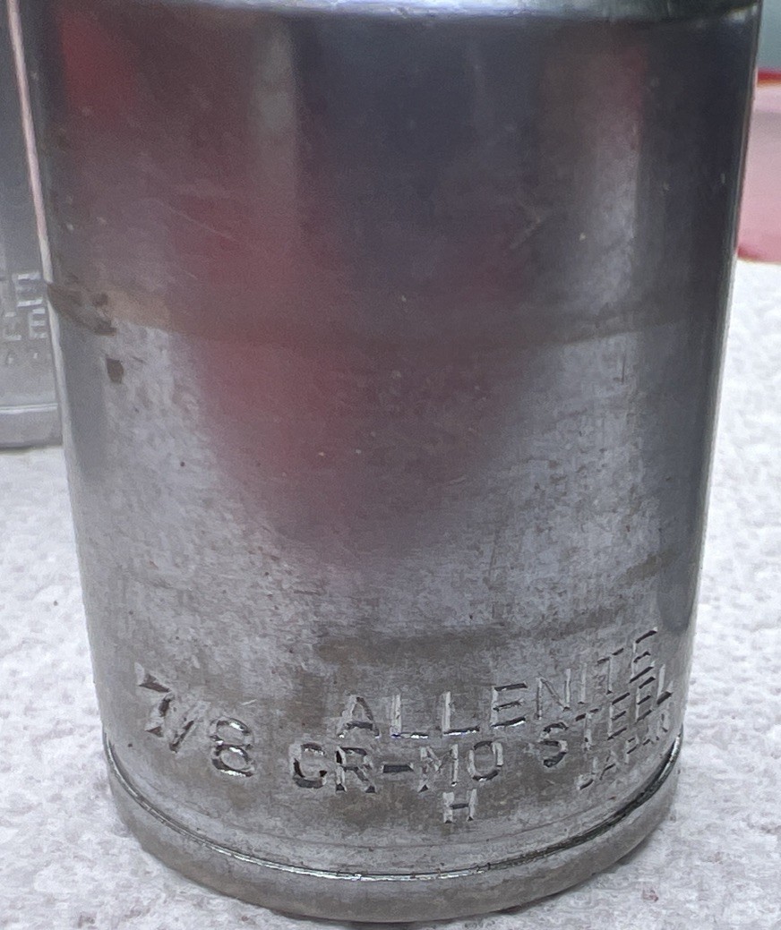VINTAGE 7 ALLENITE SOCKETS 1/2″ DRIVE, 12-POINT, JAPAN