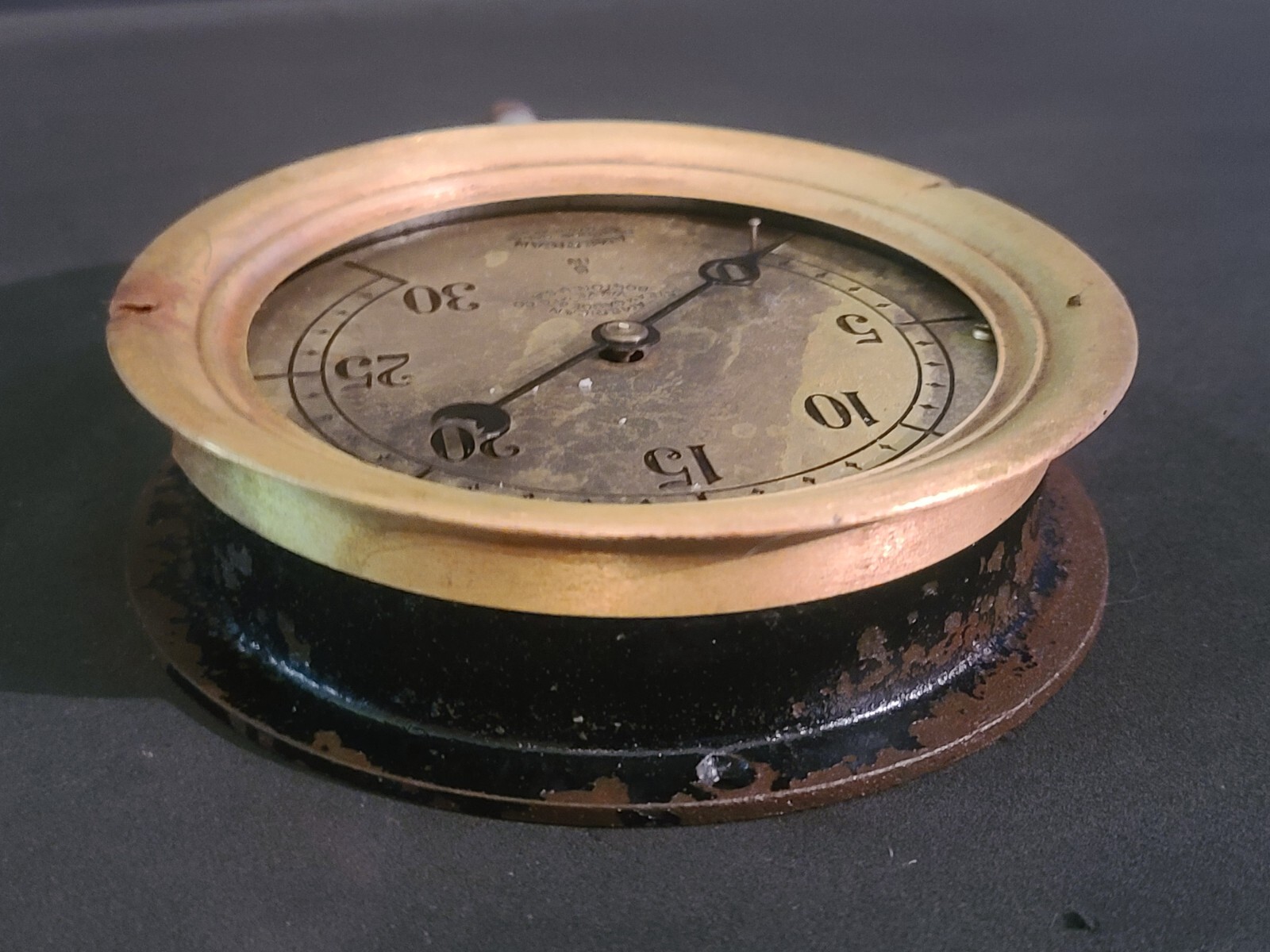 Antique 6″ Dia. AMERICAN STEAM & GAUGE & VALVE CO BOURDON GAUGE Original Paint