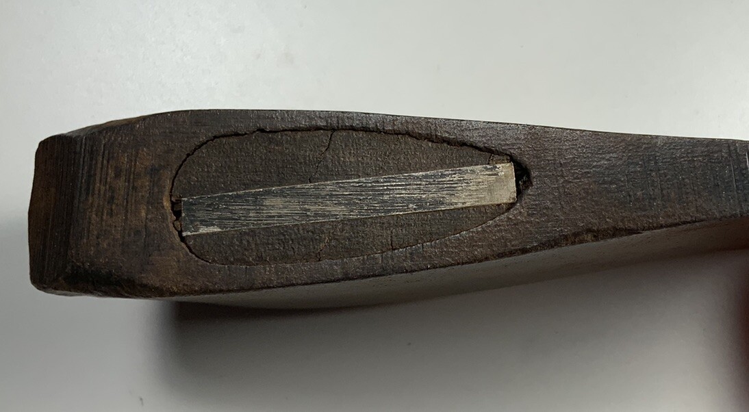 Vintage single bit axe head 3 1/2 pounds marked M for Mann 8”X 4 1/2″