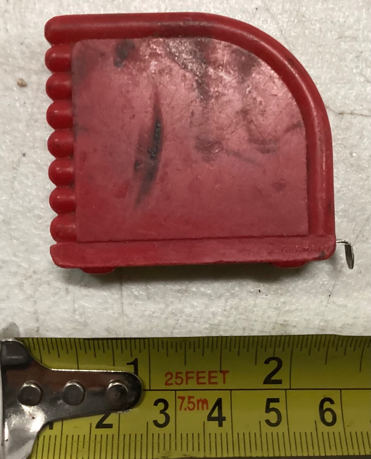 Vintage Tape Measure Tool West Germany Red – Steel Tape Pocket Size