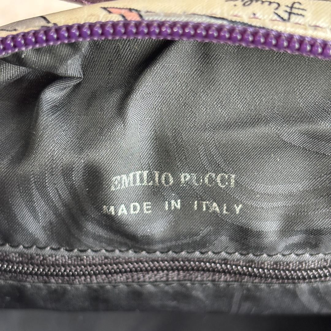 Emilio Pucci Vanity Pouch Handbag Authentic Used Multi-Color 20x15x11 cm