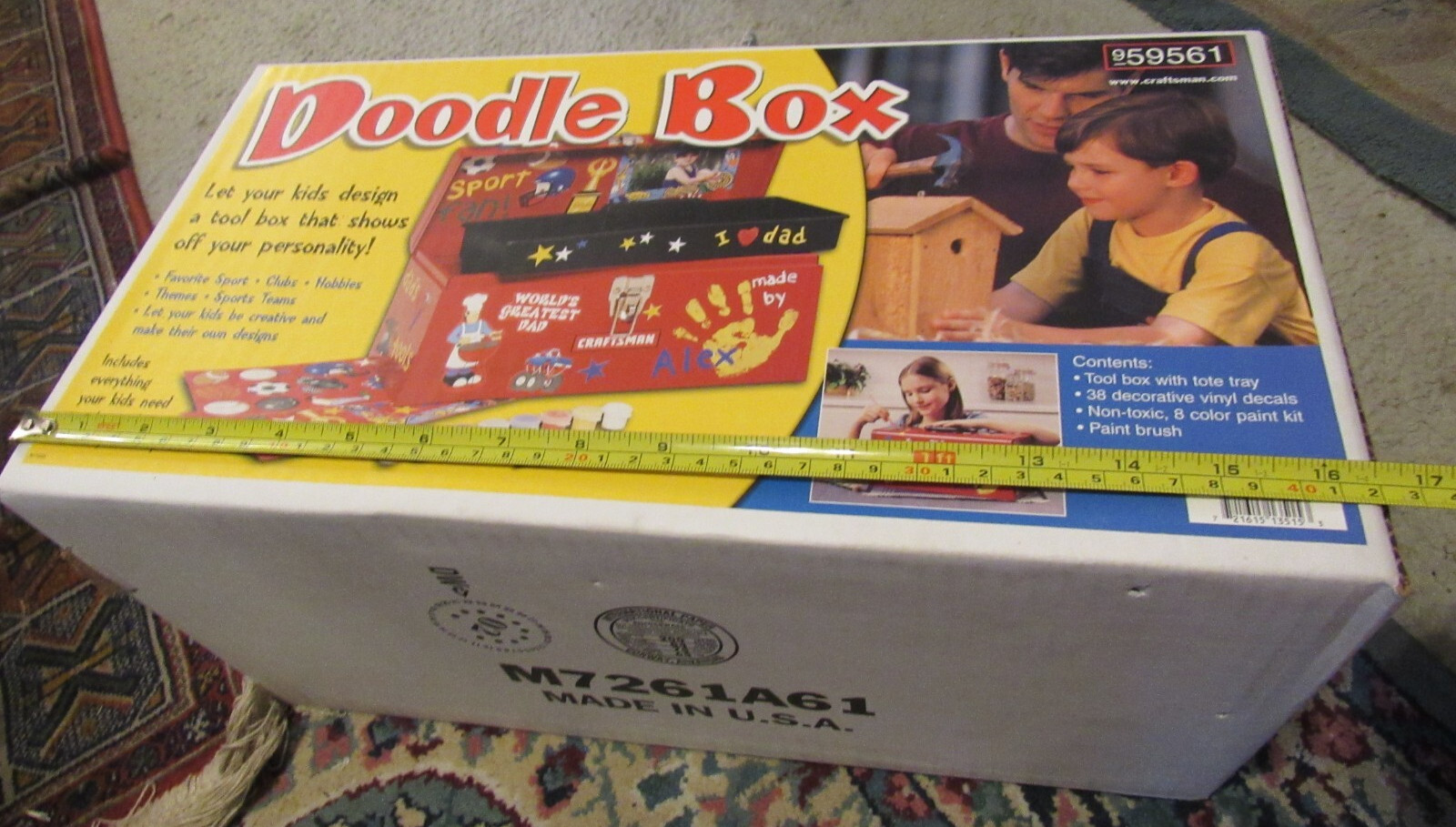DOODLE BOX Kids Customizable Tools Box Paint USA NEW NOS 959561 Craftsman