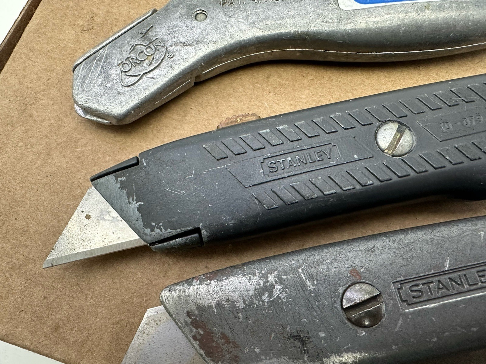 VINTAGE Utility Knife LOT STANLEY Allway Orcon 4 Pieces All Made In USA