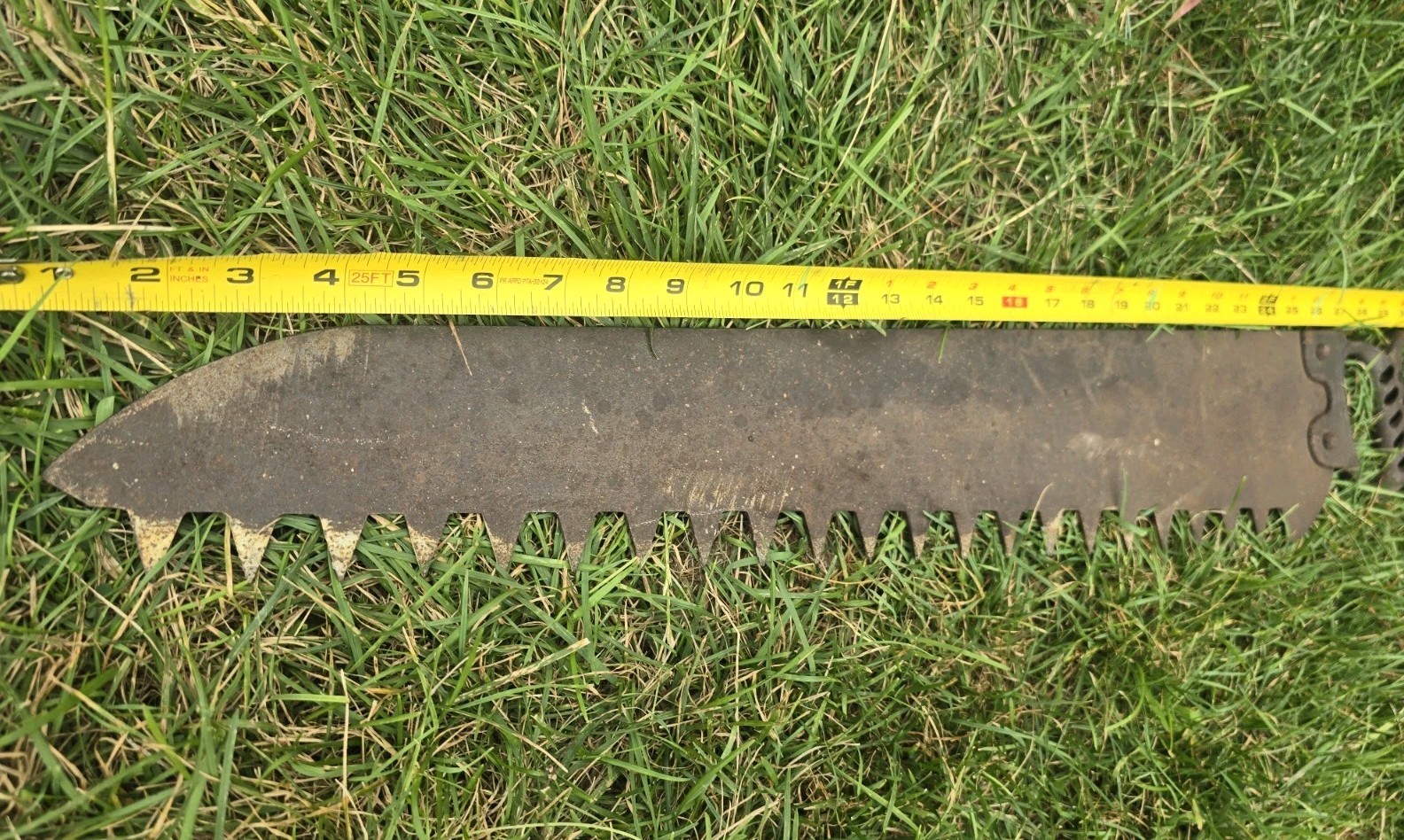 Large Antique Ice Saw Crosscut 31 Inches Unique Intricate Handle Good Condition