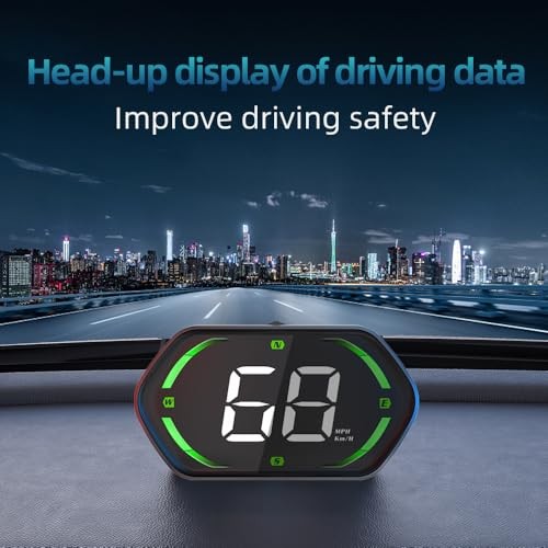 Universal GPS Speedometer HUD for Cars – 2025 New Head Up Display with Green
