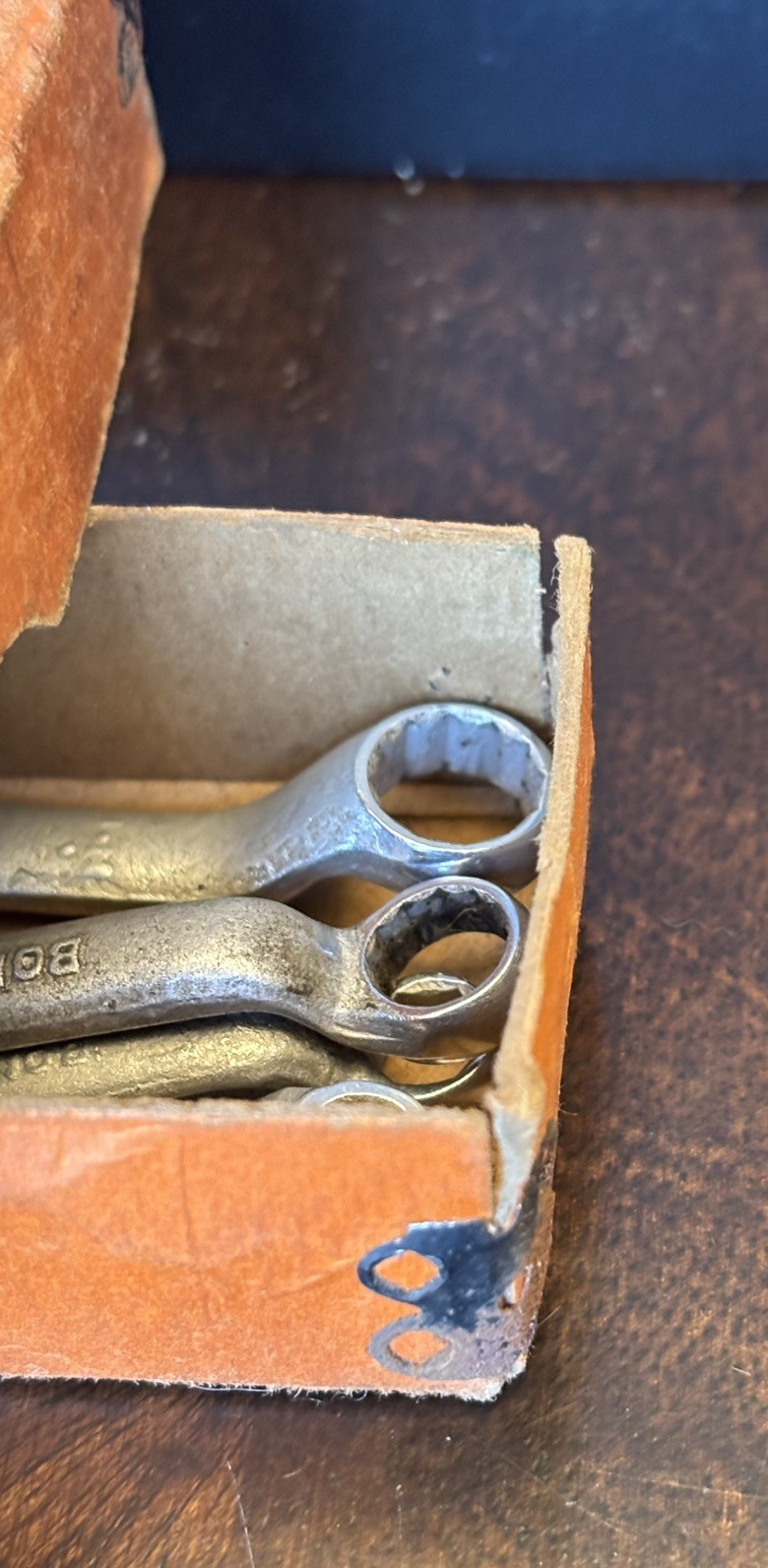 RARE 1935 Bonney Forge & Tool Works “21 set”- 4pc Miniture set Original box