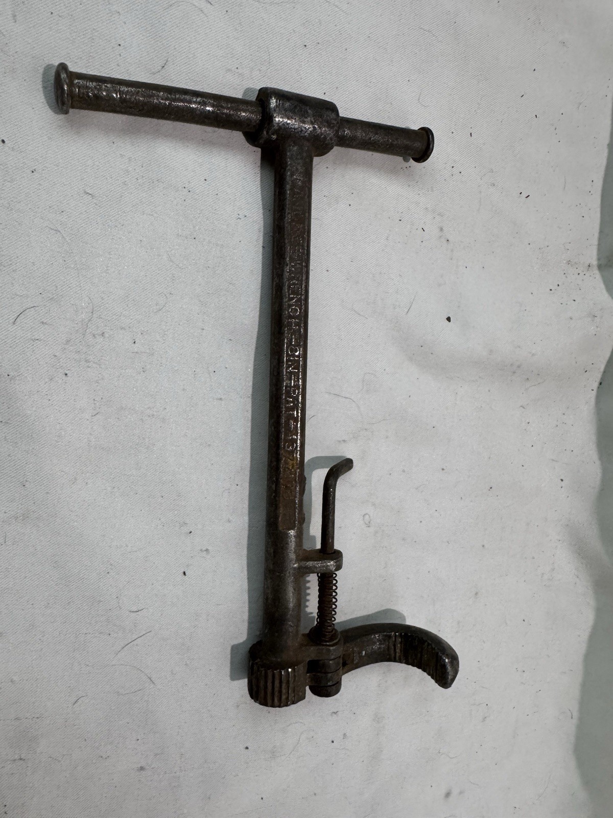 Vintage 8” T-handle Self Adjustable Basin Wrench – By Andree Wrench