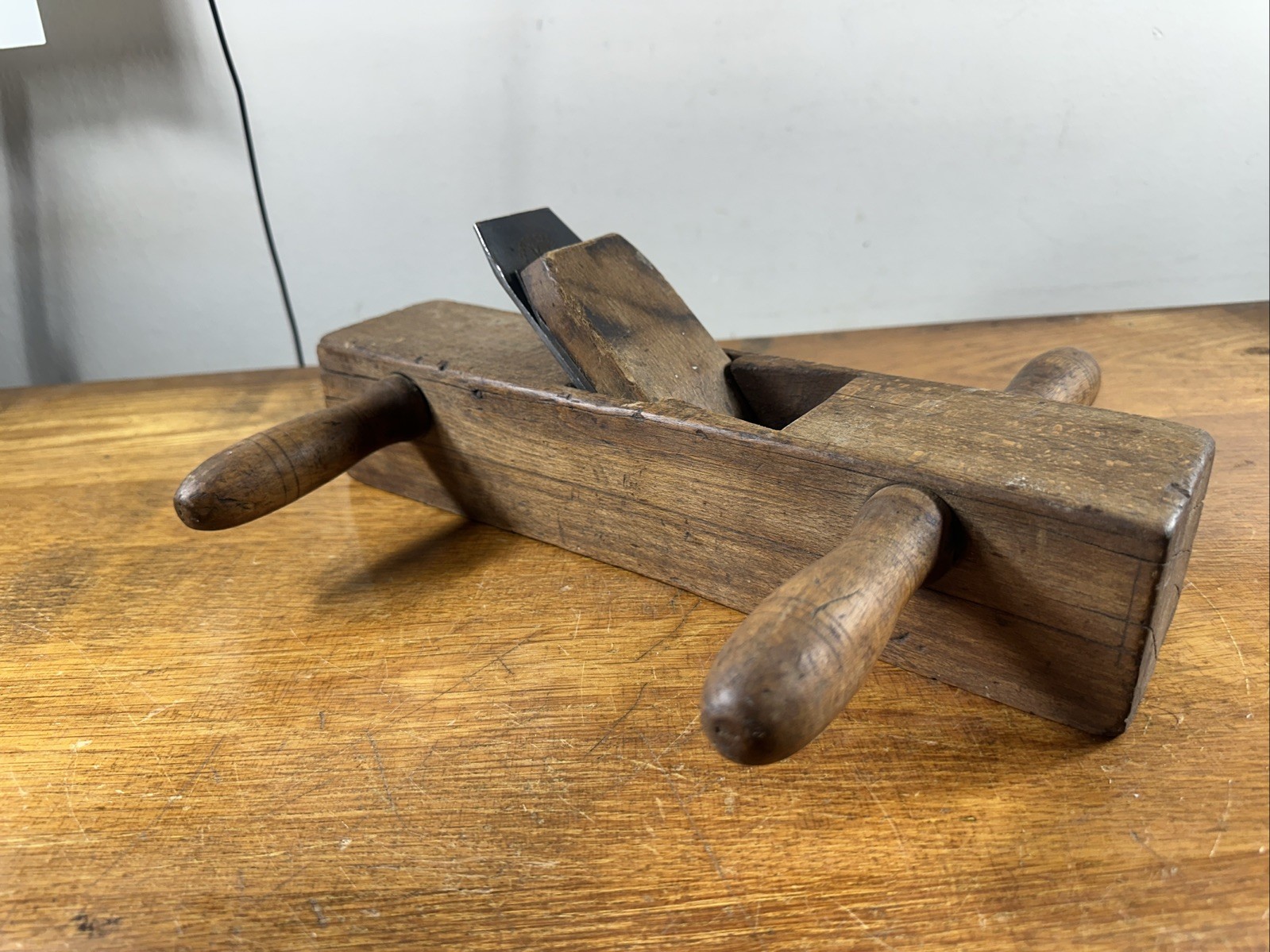 Antique Auburn Tool Co Wooden Plow Ox Plane Woodworking Hand Tool USA