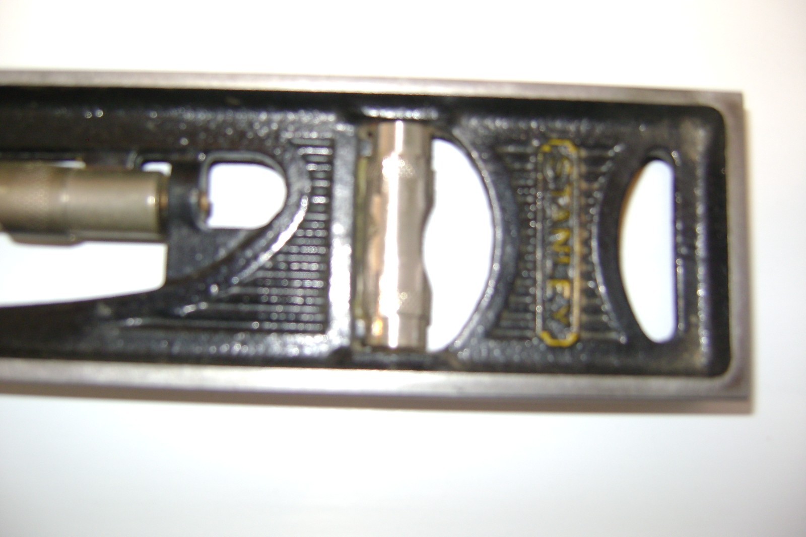 Vintage Stanley #36G 12” Heavy Steel Machinist Level Glass Guards