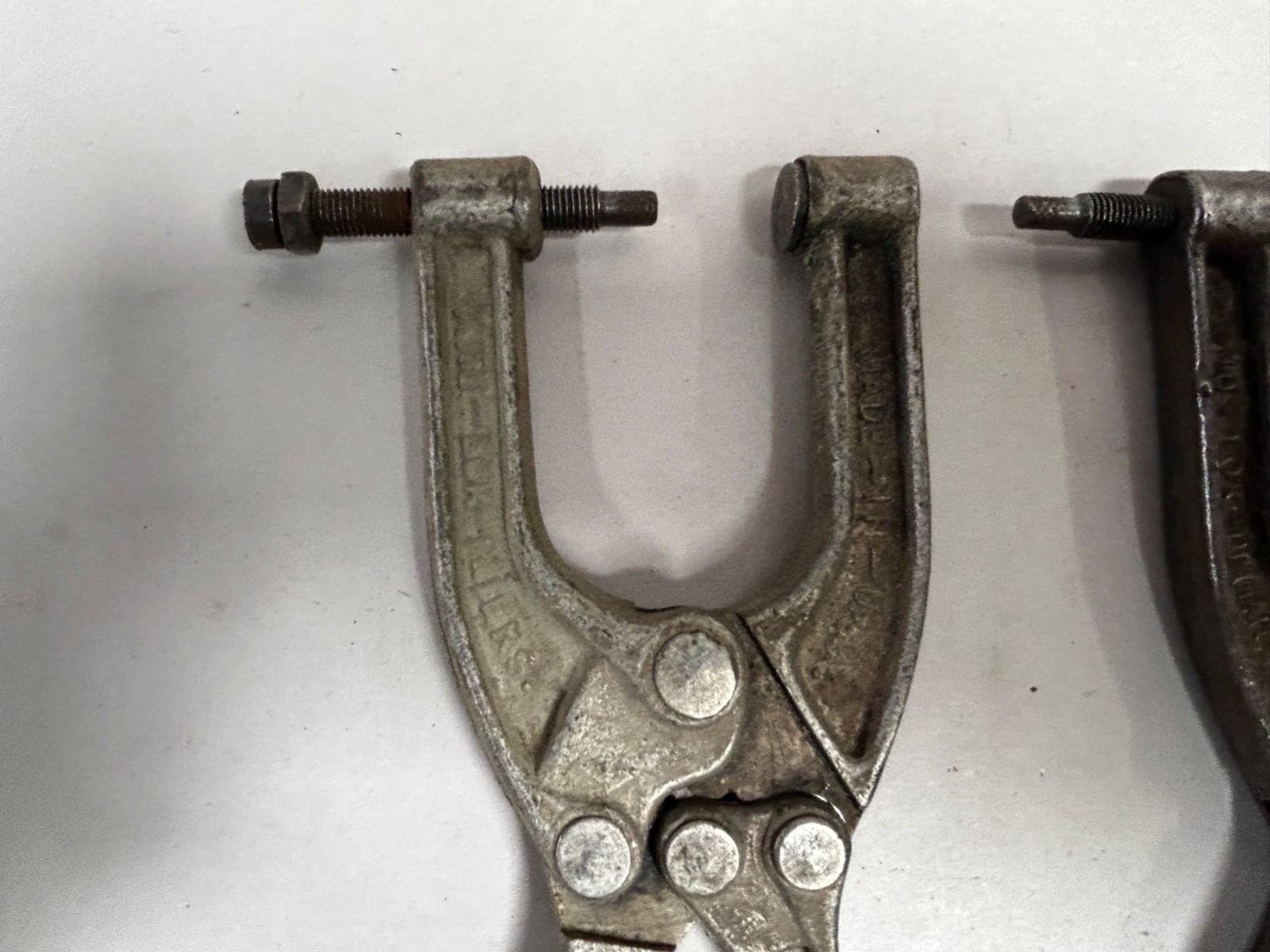 “2” Vtg Knu-Lok Made In USA Aviation Welding Toggle Clamp Pliers Type #450 (A5)