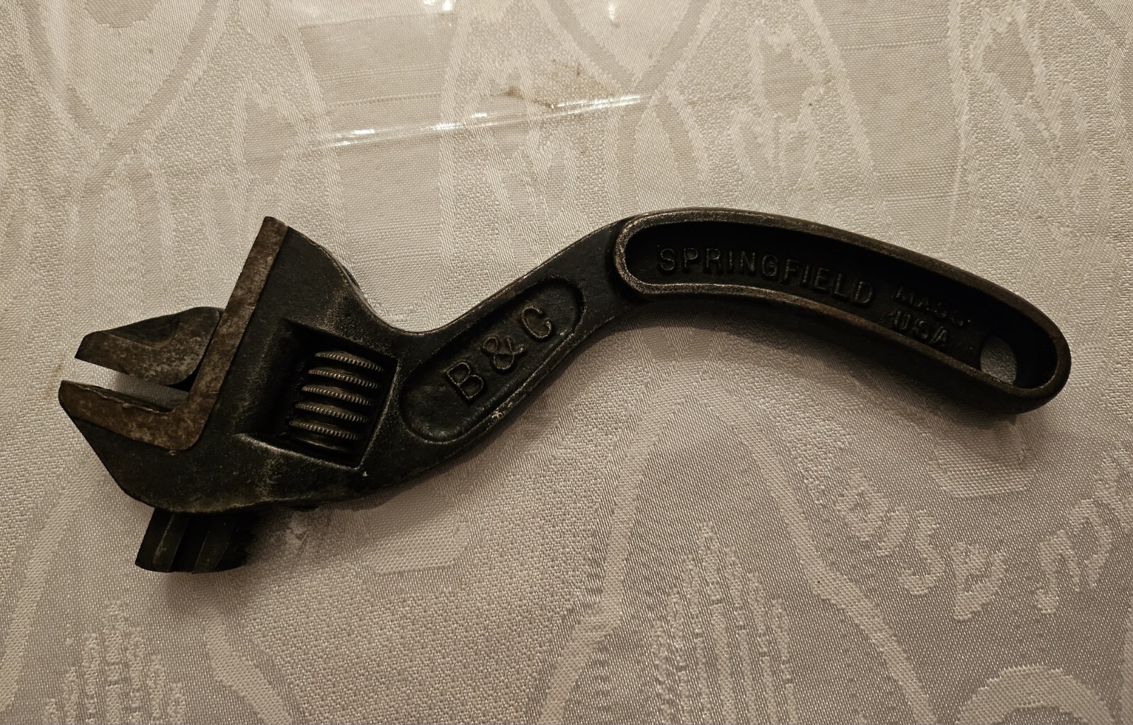 OLD Bemis & Call Co. 6″ 48A HEAVY DUTY Adjustable WRENCH Springfield, MA