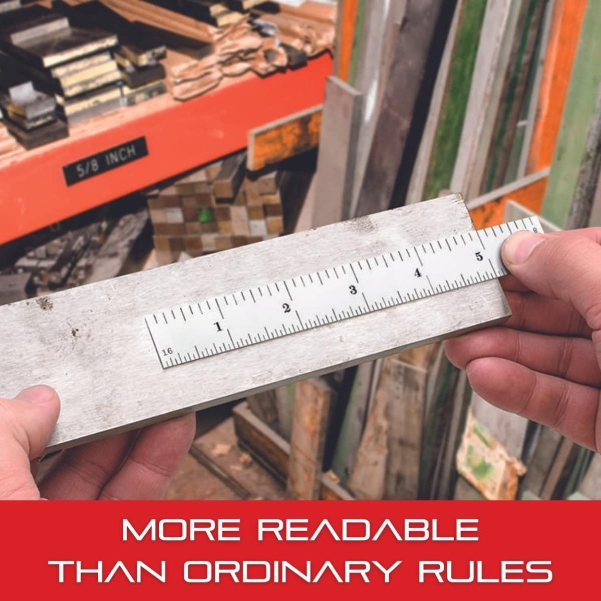 Quick Reading 12″ Steel Rule, Inch Graduation