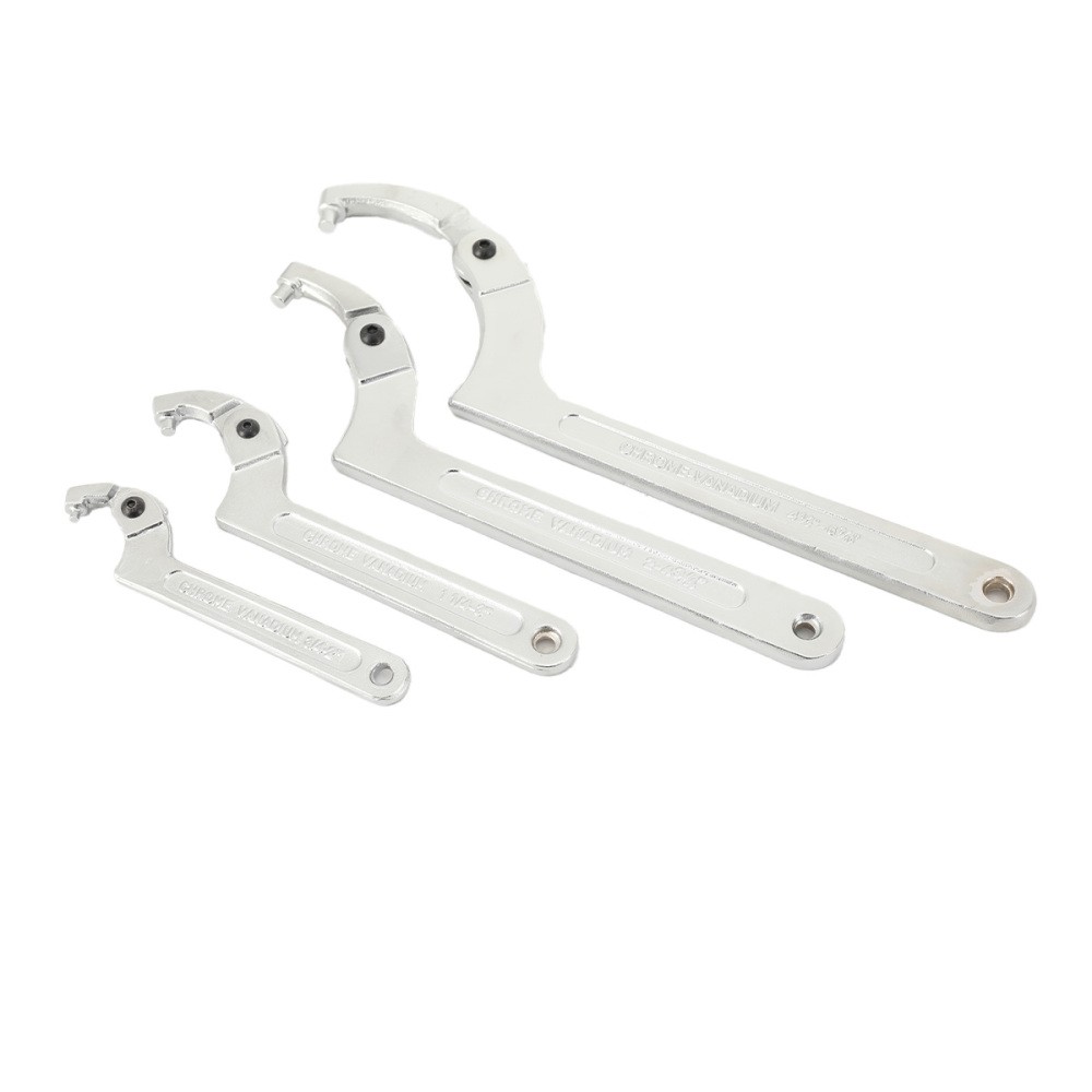 4× Adjustable Spanner Hook Wrench for Hydraulic Ram Cylinder Mechanical Machine