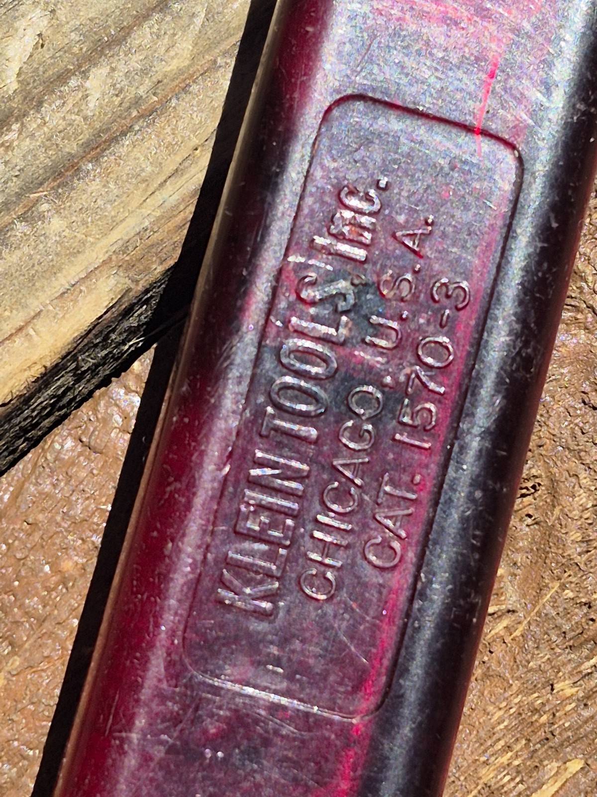 Vintage Klein Tools Inc. 1570-30 Lineman Cable Skinners Red Handle Chicago USA