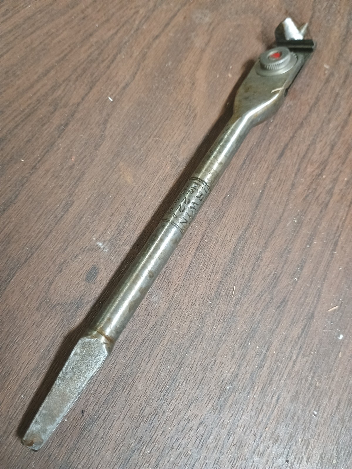 Vintage Irwin Adjustable No. 22 Wood Auger Bit Micro Dial 7.5”