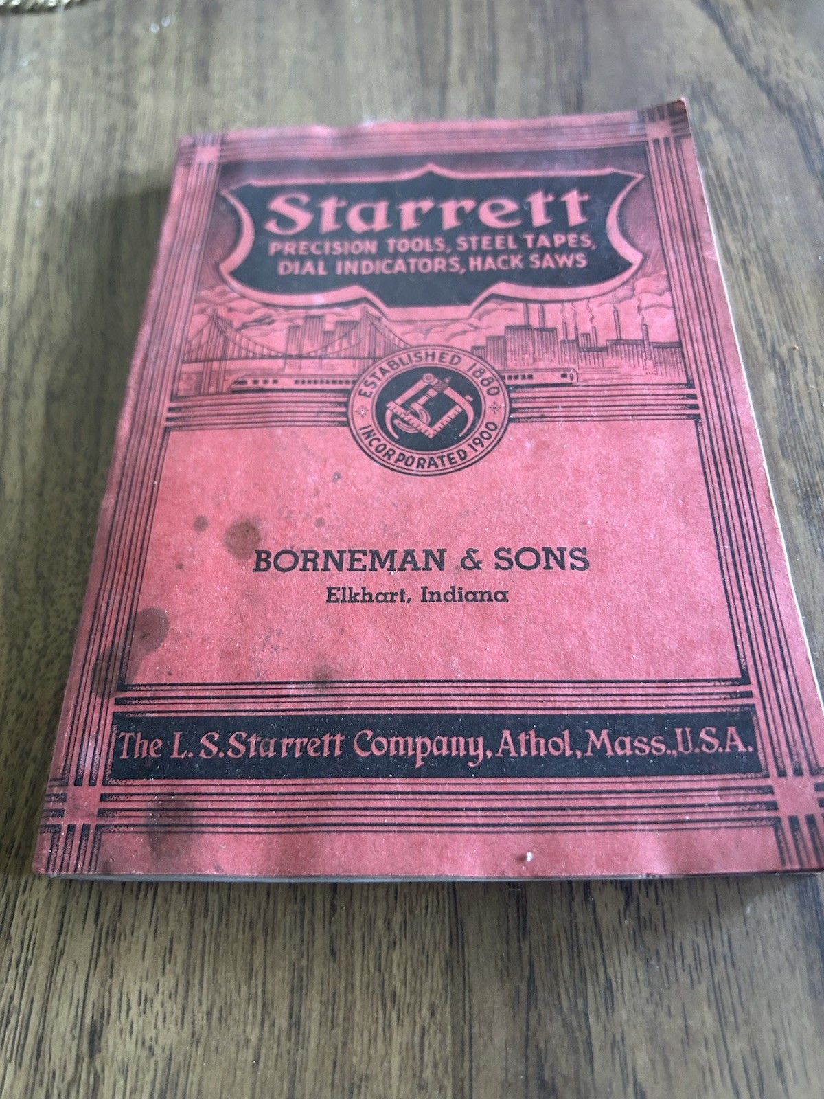 1938 Starrett Mechanical Tools Saws Booklet Catalog #26 -Borneman & Sons Elkhart
