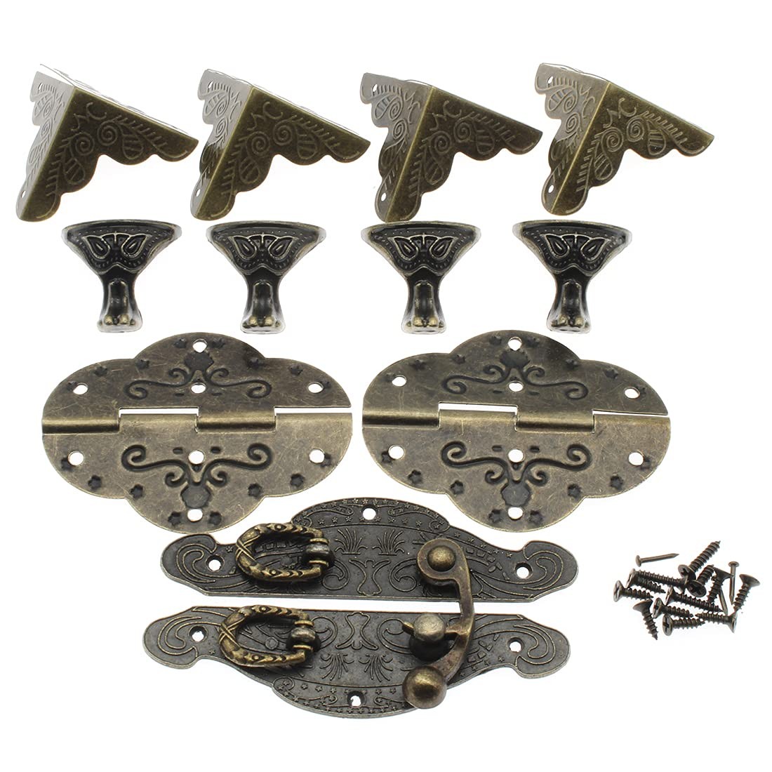 HAJXZH Jewelry Box Hardware Kit Antique Buckle Latch Large, Large buckle