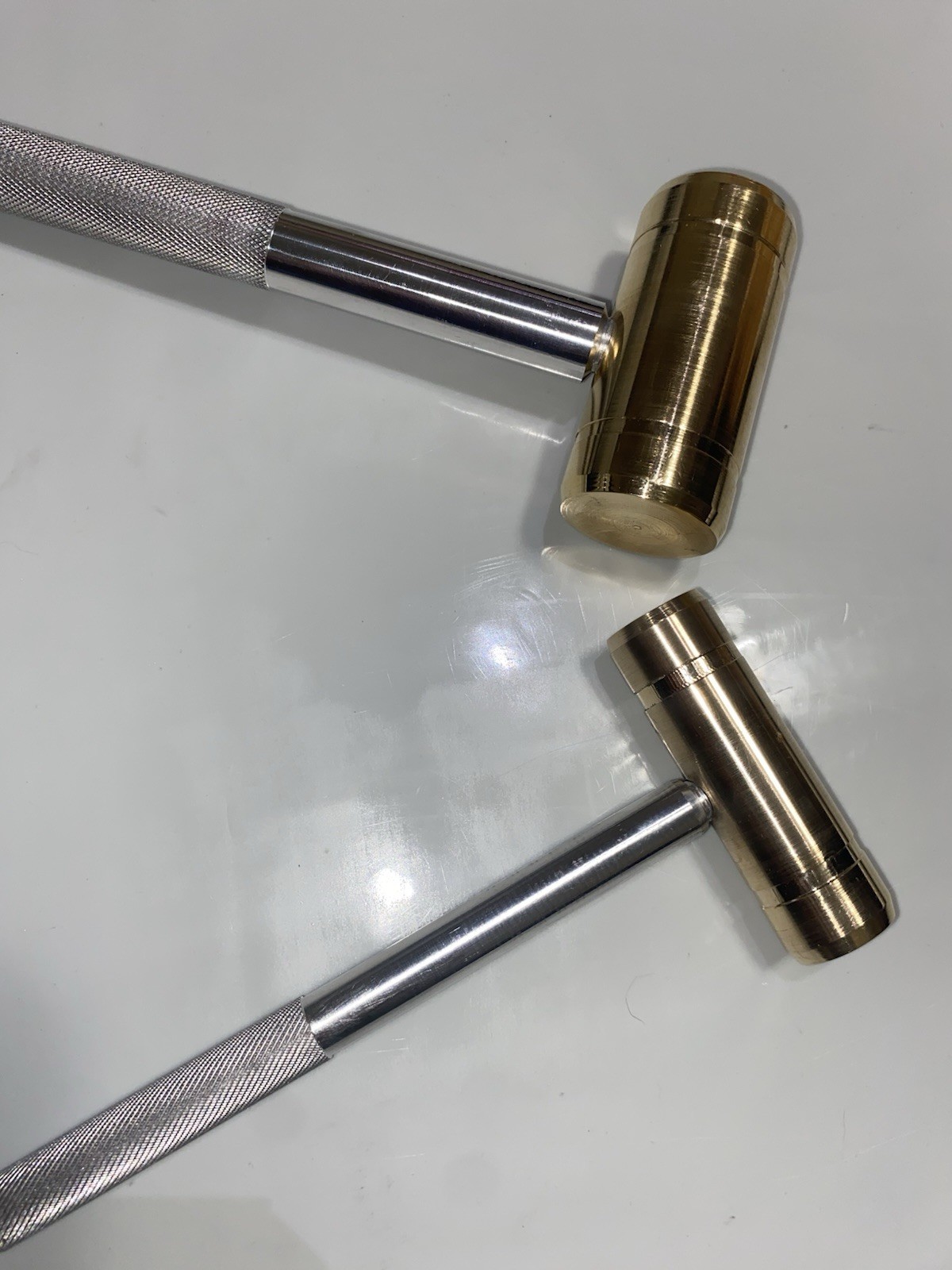 Brass Hammer Set 2lb & 8 Oz Brass Hammer Set Non Spark, Durable Knurled Handle