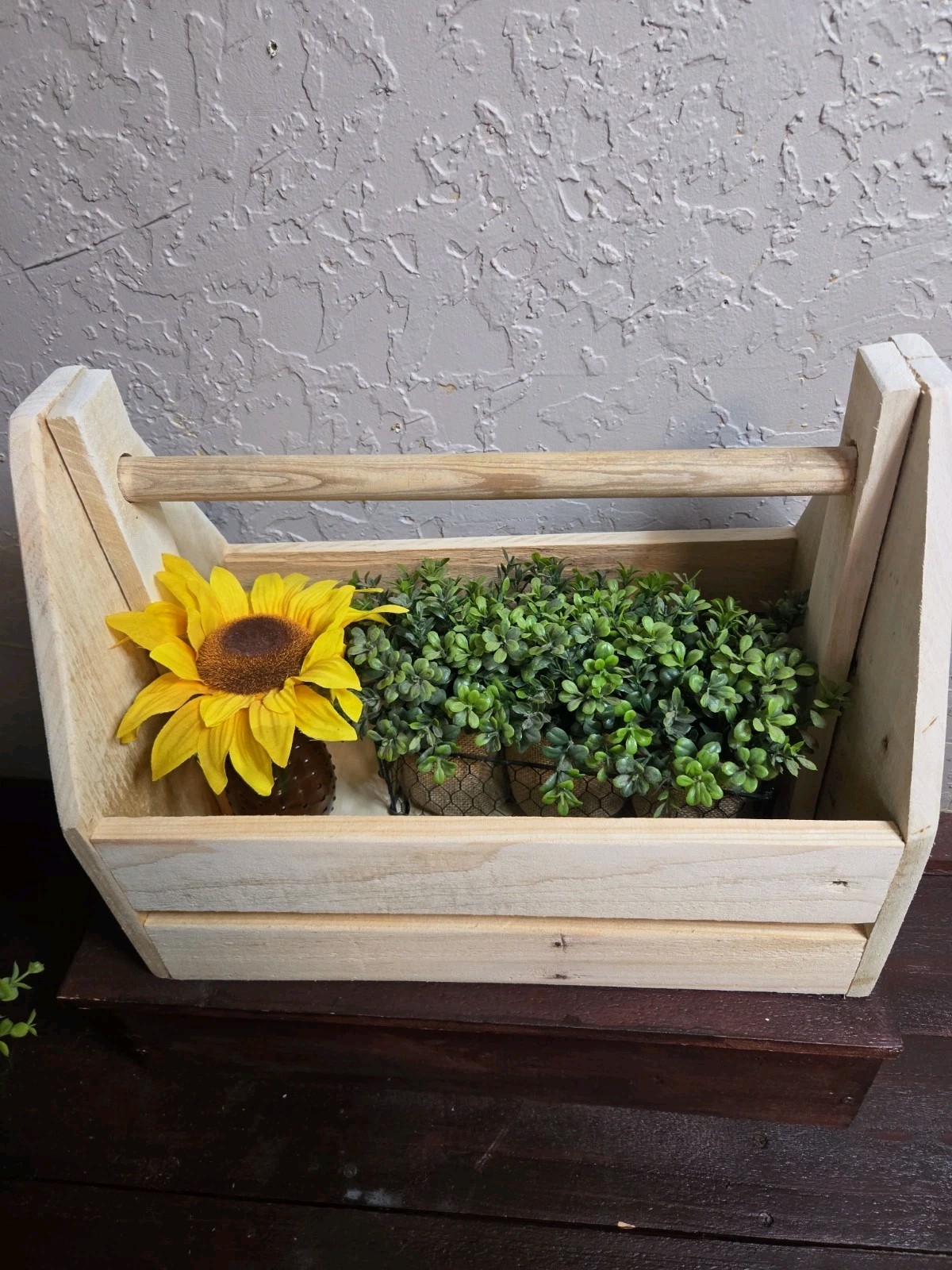 Reclaimed Wood Garden, Tool Caddy Tote Box Farmhouse Decor Or Use NICE 17x10x13″