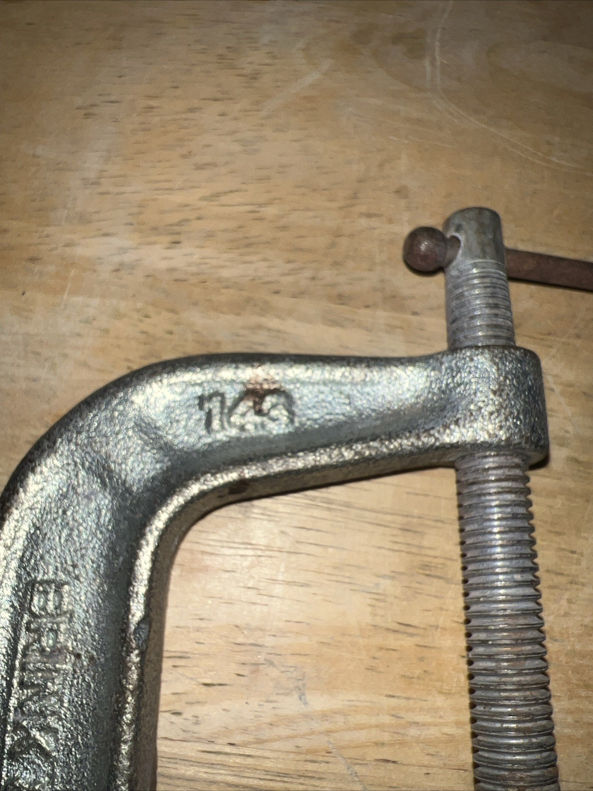 Vintage 1960s Brink & Cotton “C” Clamp #143, 3”, Iron, Bridgeport Ct. USA