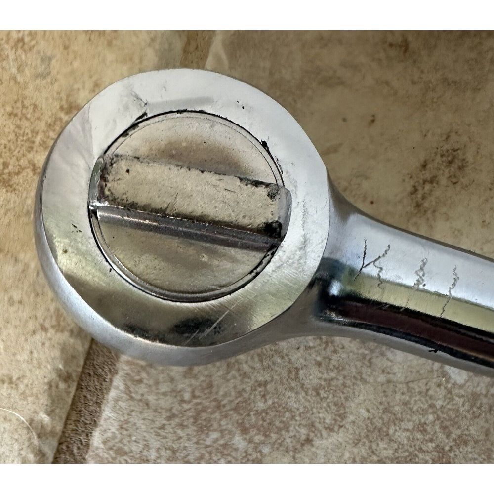 S-K Tools Chrome 1/2″ Dr Ratchet # 42470 USA 10″Long Knurled Handle