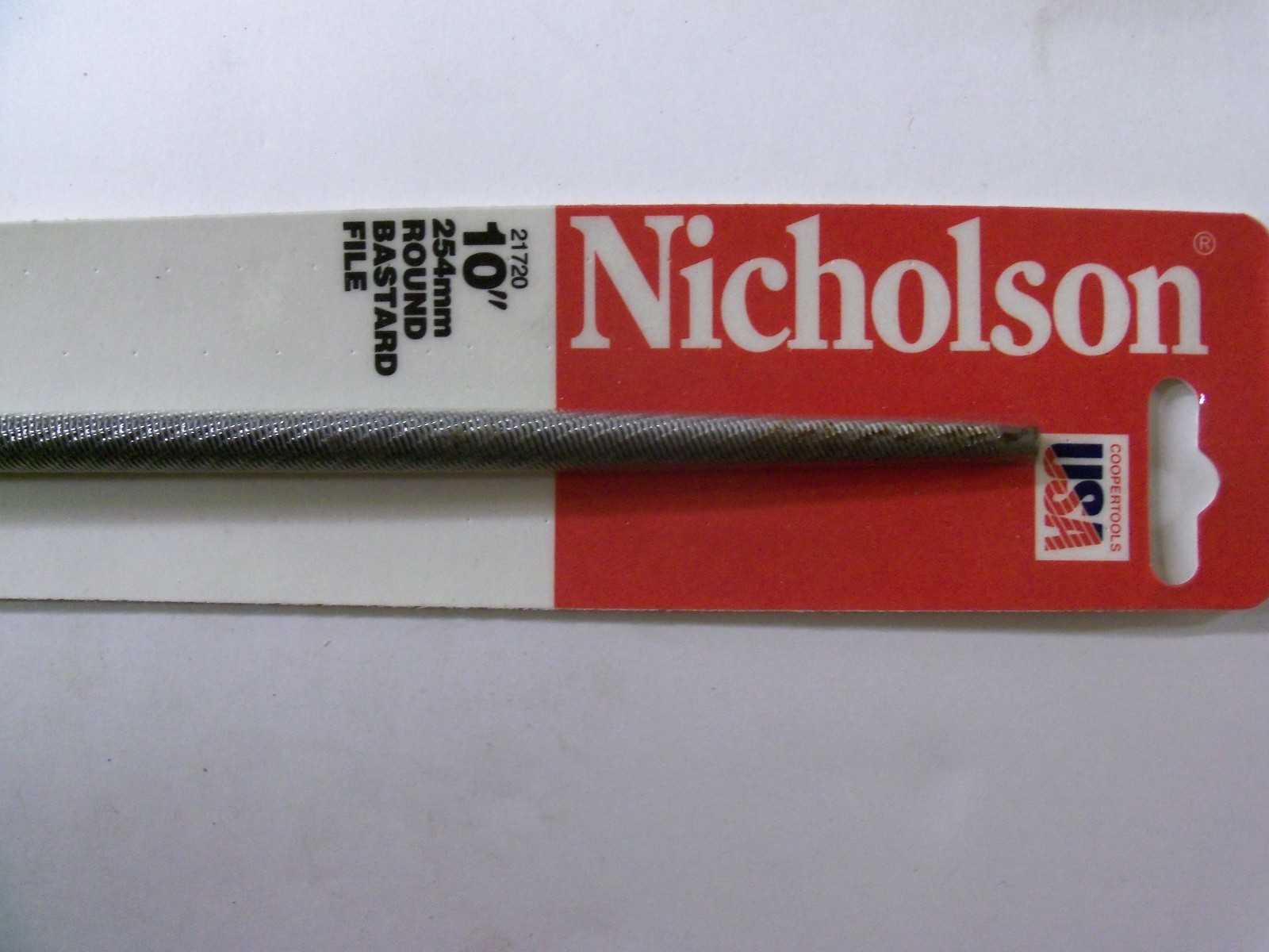 10″ Nicholson Round Bastard File Round File 3/8″ 10″ NEW USA 21720 w Handle