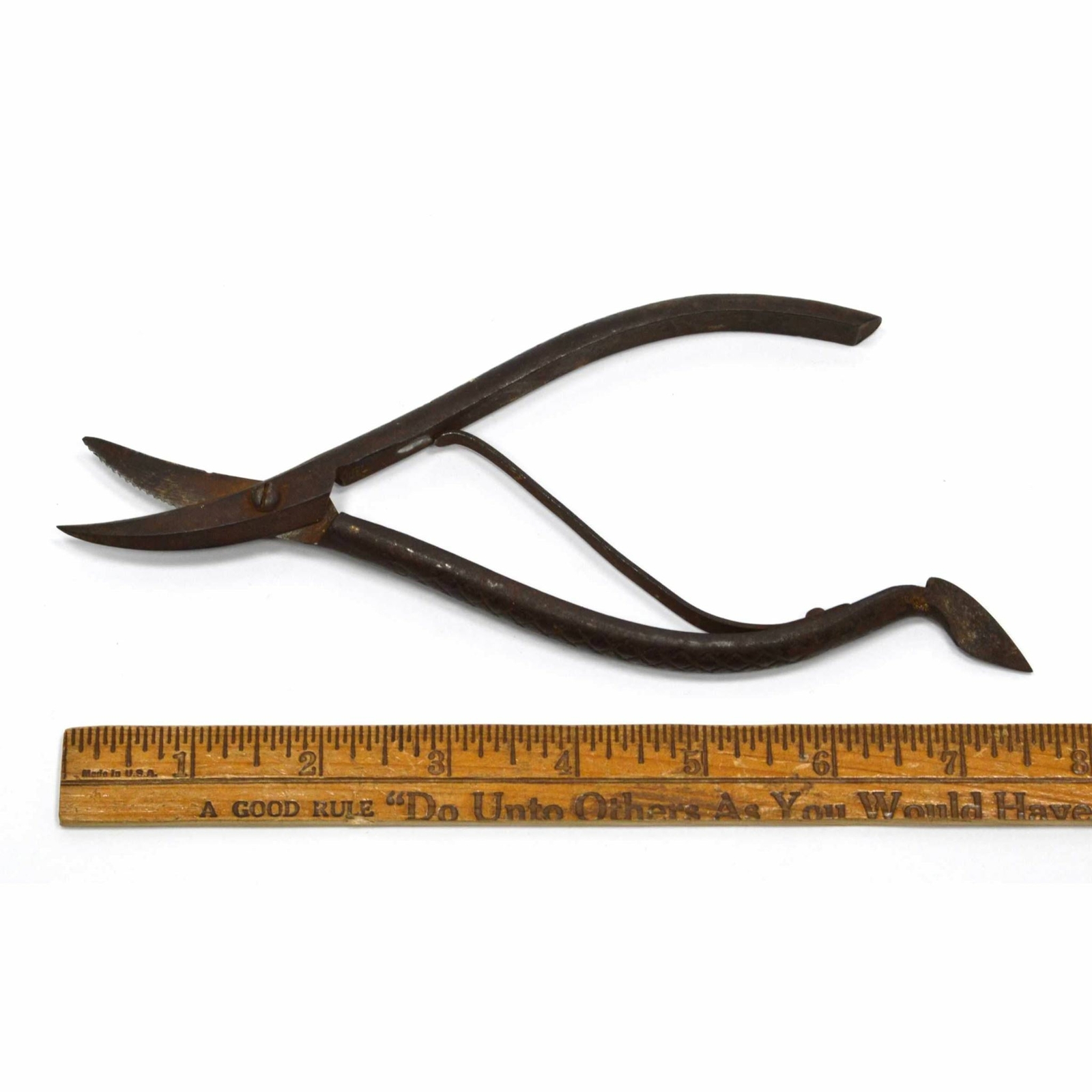 Antique “H.& J.W KING” SHEARS Scissors SNIPS w/ LOBSTER-CRAB-OYSTER Multi-Tool?
