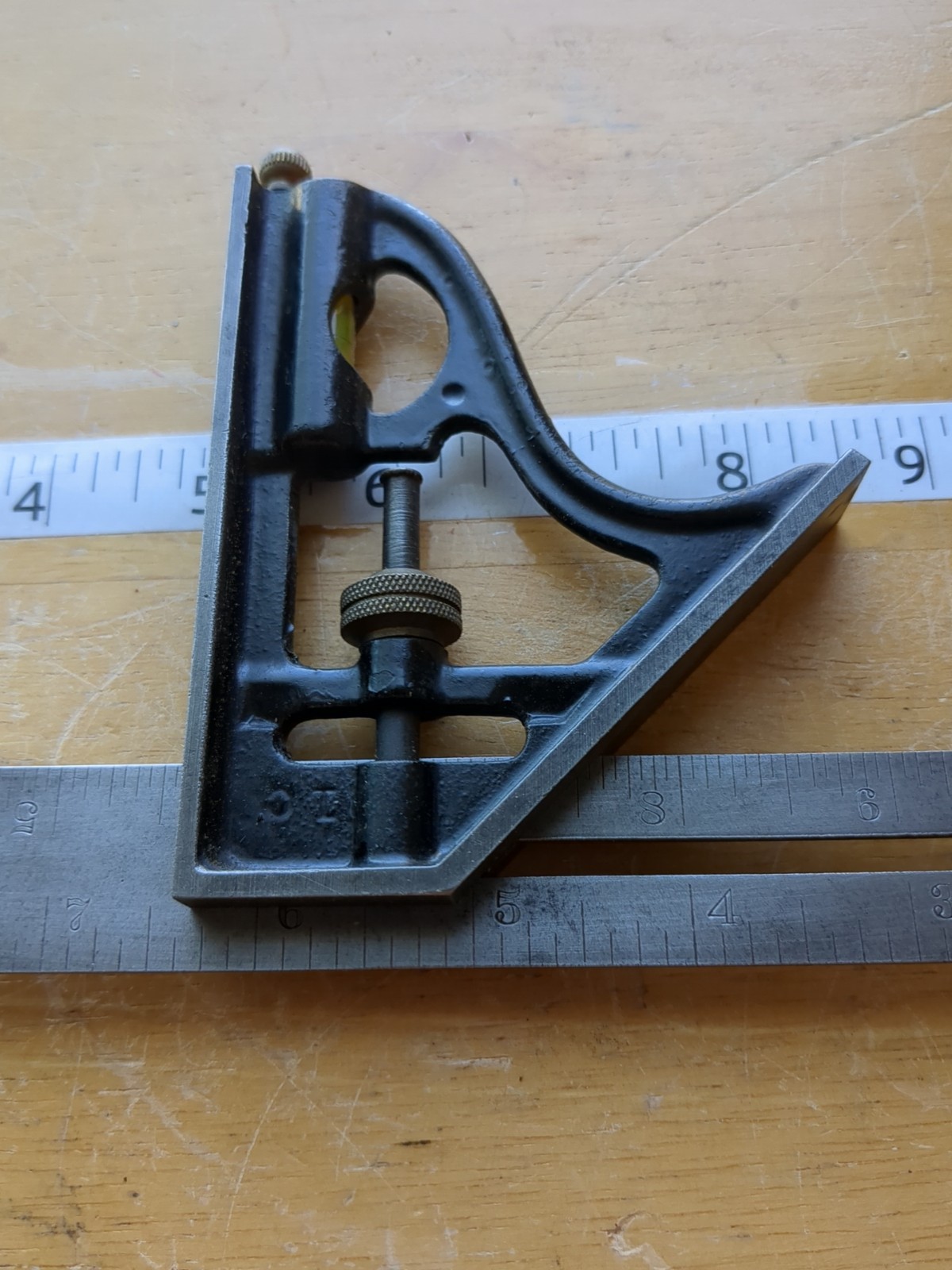 Vintage Stanley No. 21 Combination Square 12” Rule Made in USA Pat 1,984,951