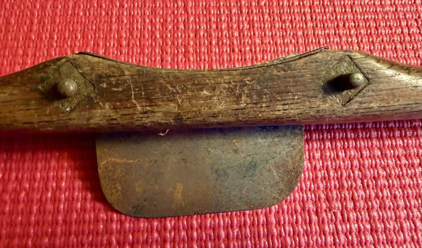 ” W S T” Vintage Wooden Spoke Shave Spokeshave Scraper Tool w/ Brass