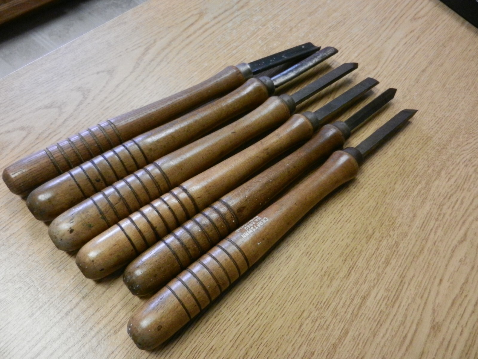 Vintage Craftsman Wood Lathe Chisel Lot Total 6 No.2851/54/56/58/62 & 523 Used
