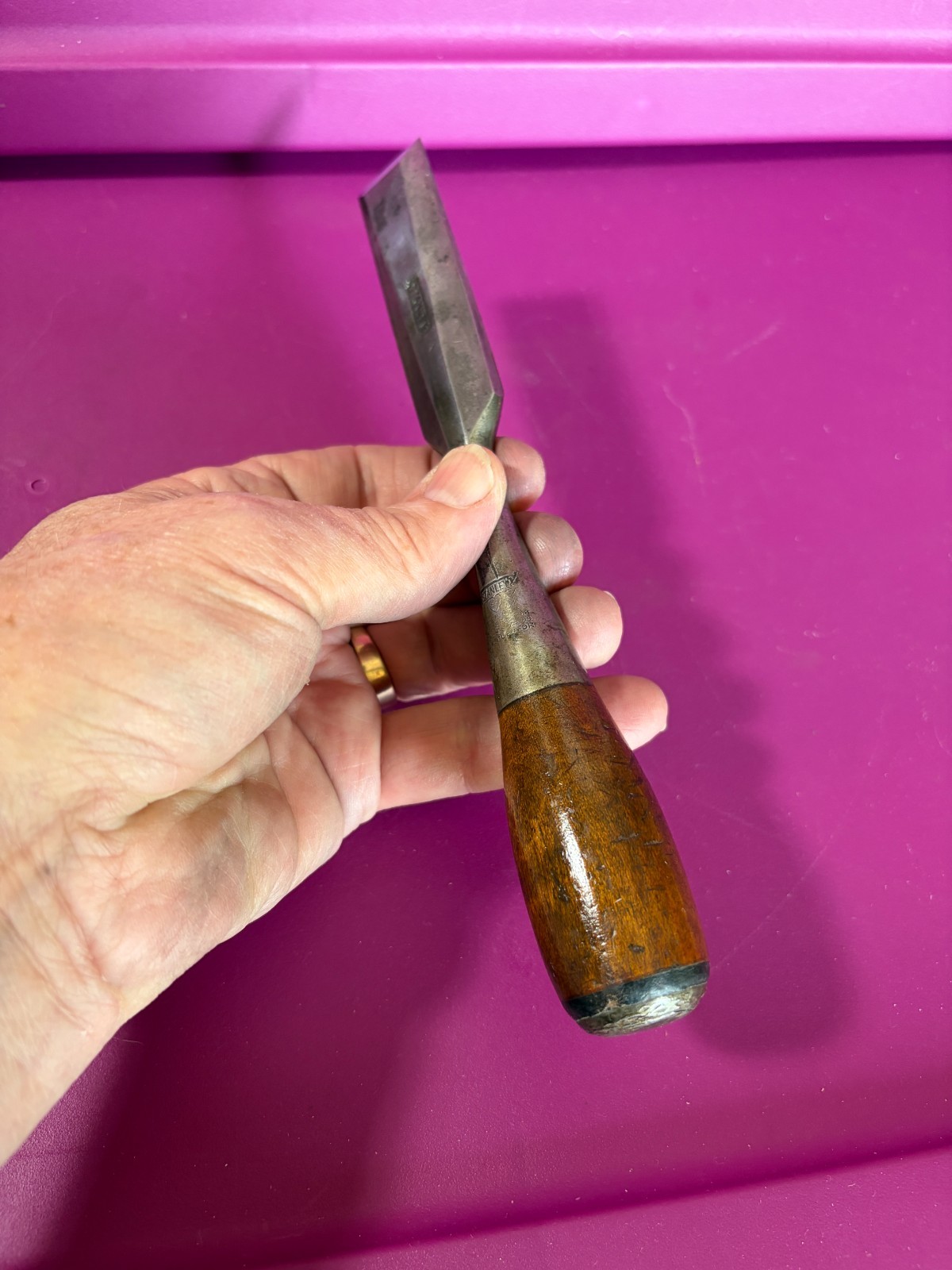 Vintage Stanley Sweetheart No 40 Everlasting 7/8″” Bevel Edge Chisel-1911-’42!