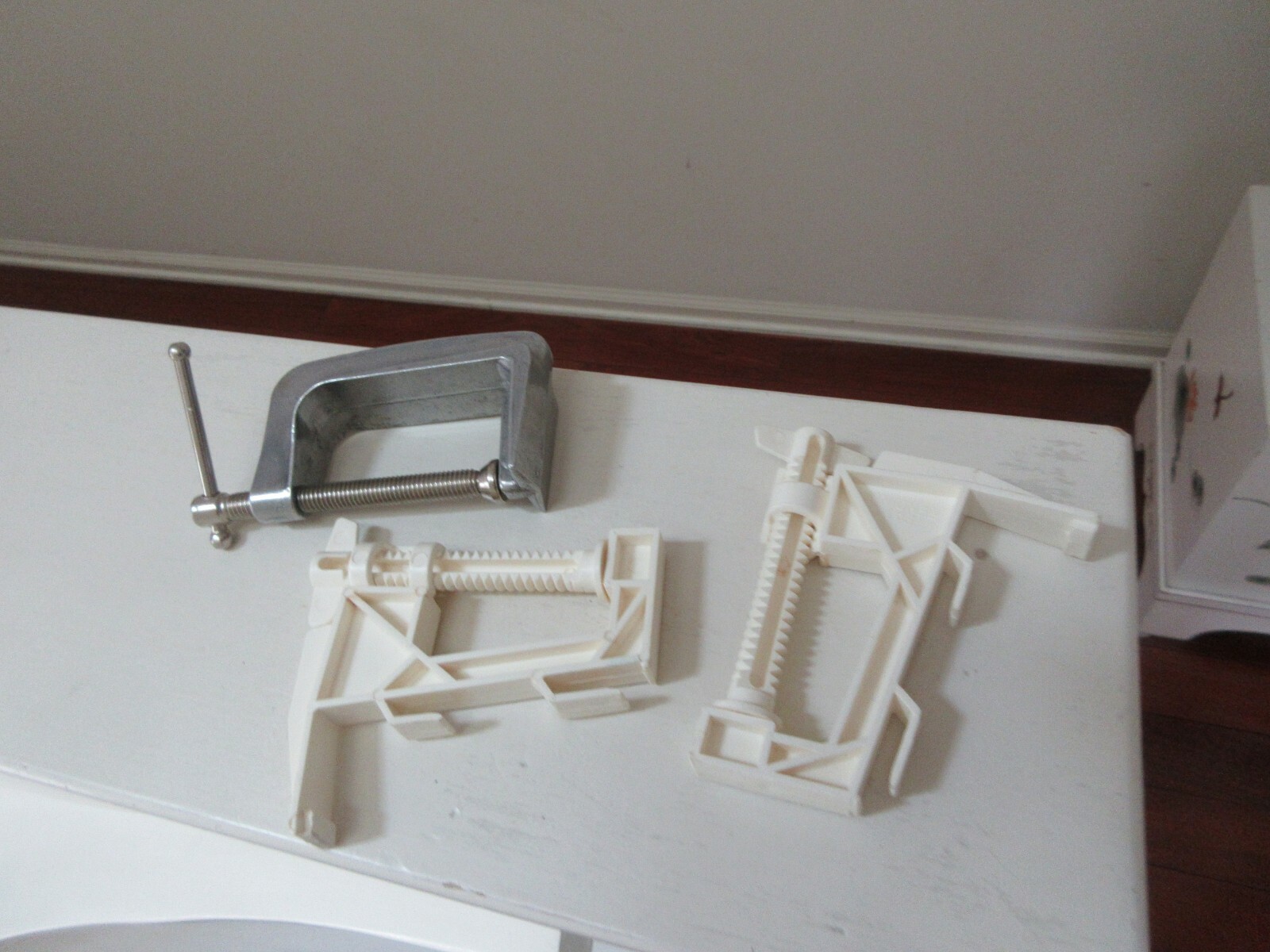 Clamps . Plastic (2) , Metal “C” (1) , Vintage , Collectible