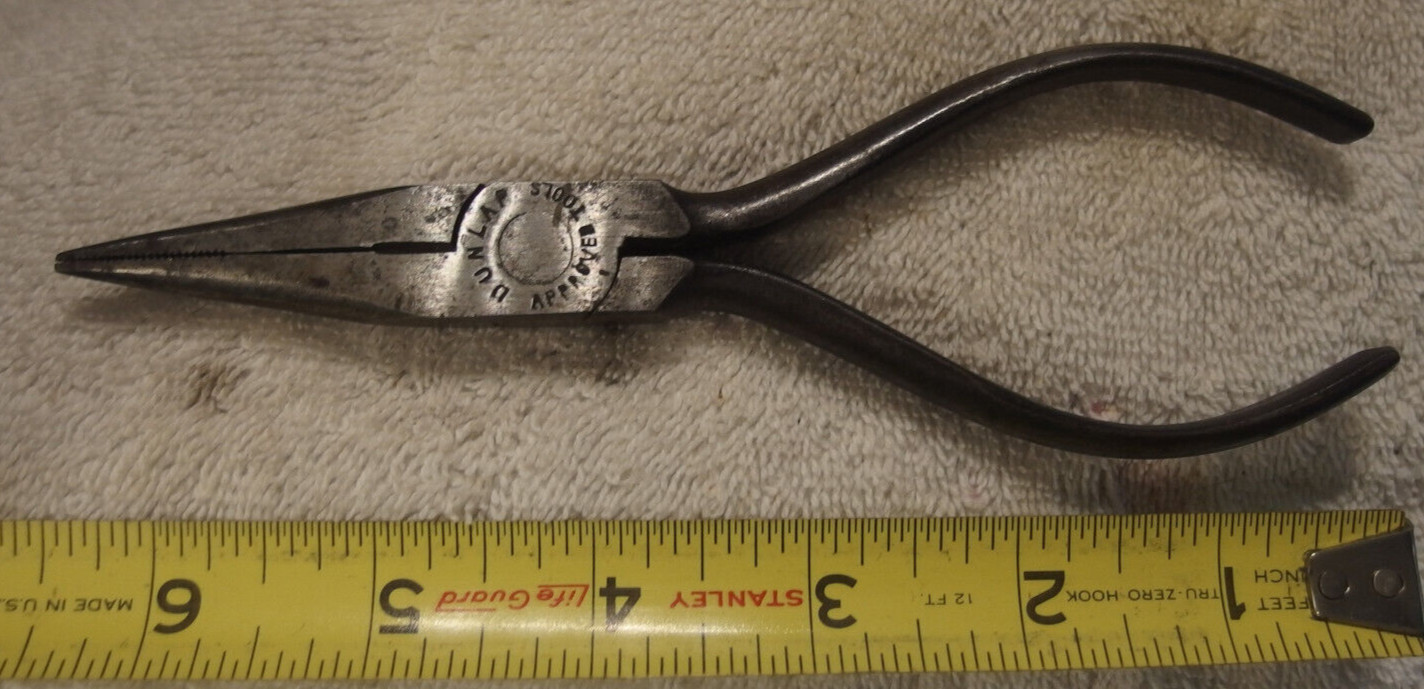 6.5″ DUNLAP APPROVED TOOLS – Long Needle Nose Pliers VTg tool,cutter