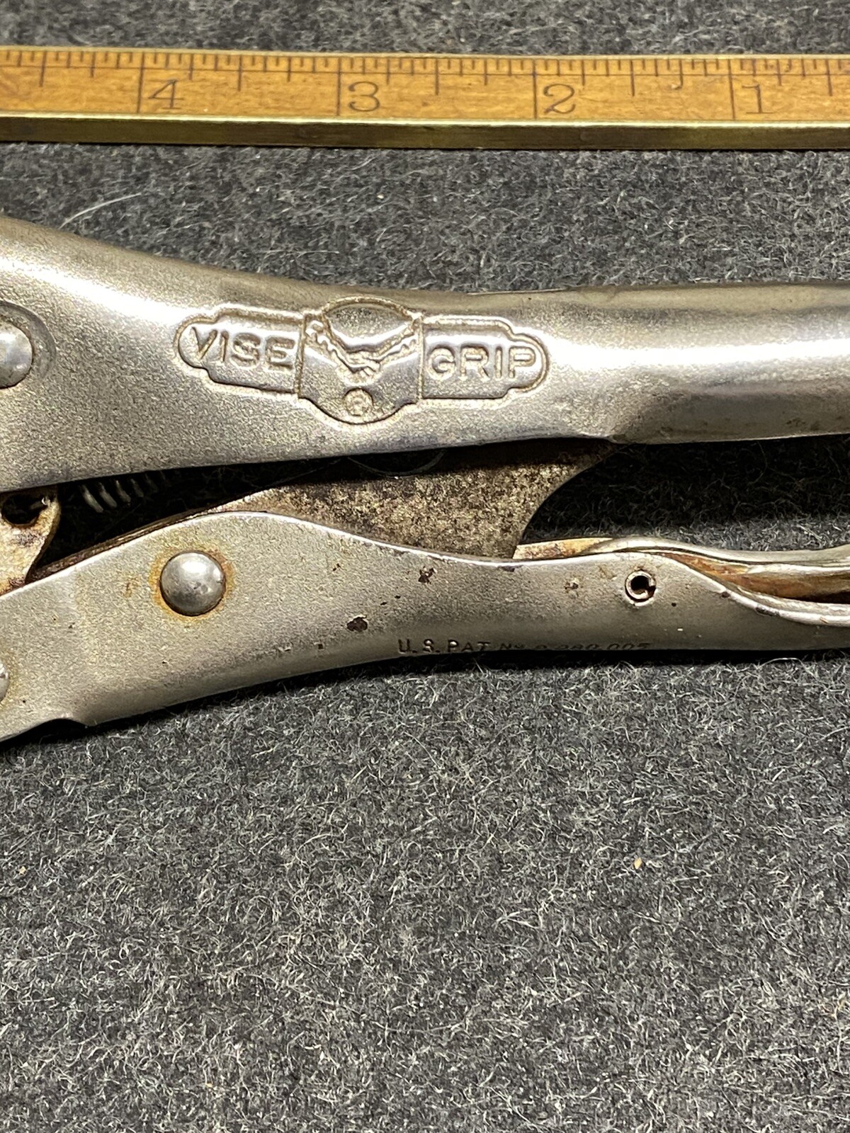 Vintage Petersen Dewitt Vise Grip Duckbill Pliers 8R Patent Applied For USA