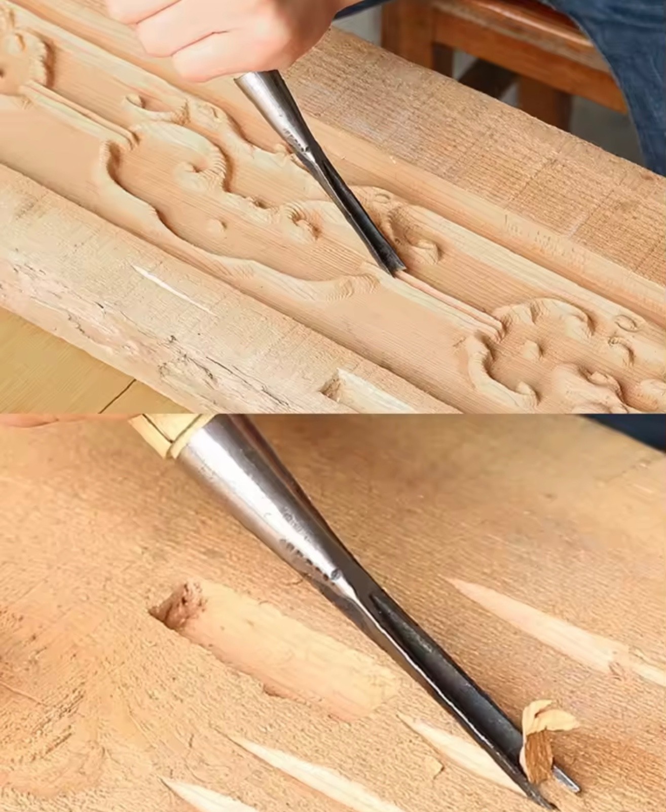 5PCS V Shape Wood Carving Chisel Set 6-14mm Woodworking V Gouge Tools