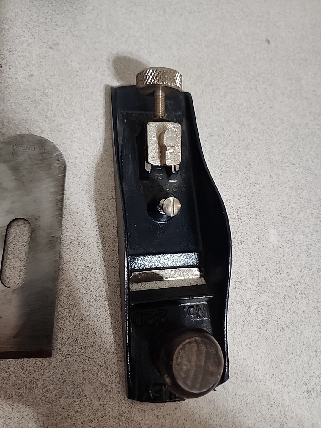 Vintage Stanley No. 220 Adjustable Block Plane Made in USA *GOOD USED CONDITION*