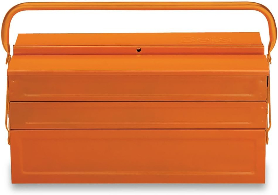 Five-Section Cantilever Metal Tool Box, 21.65” × 7.87” × 8.27” | Heavy-Duty Ste