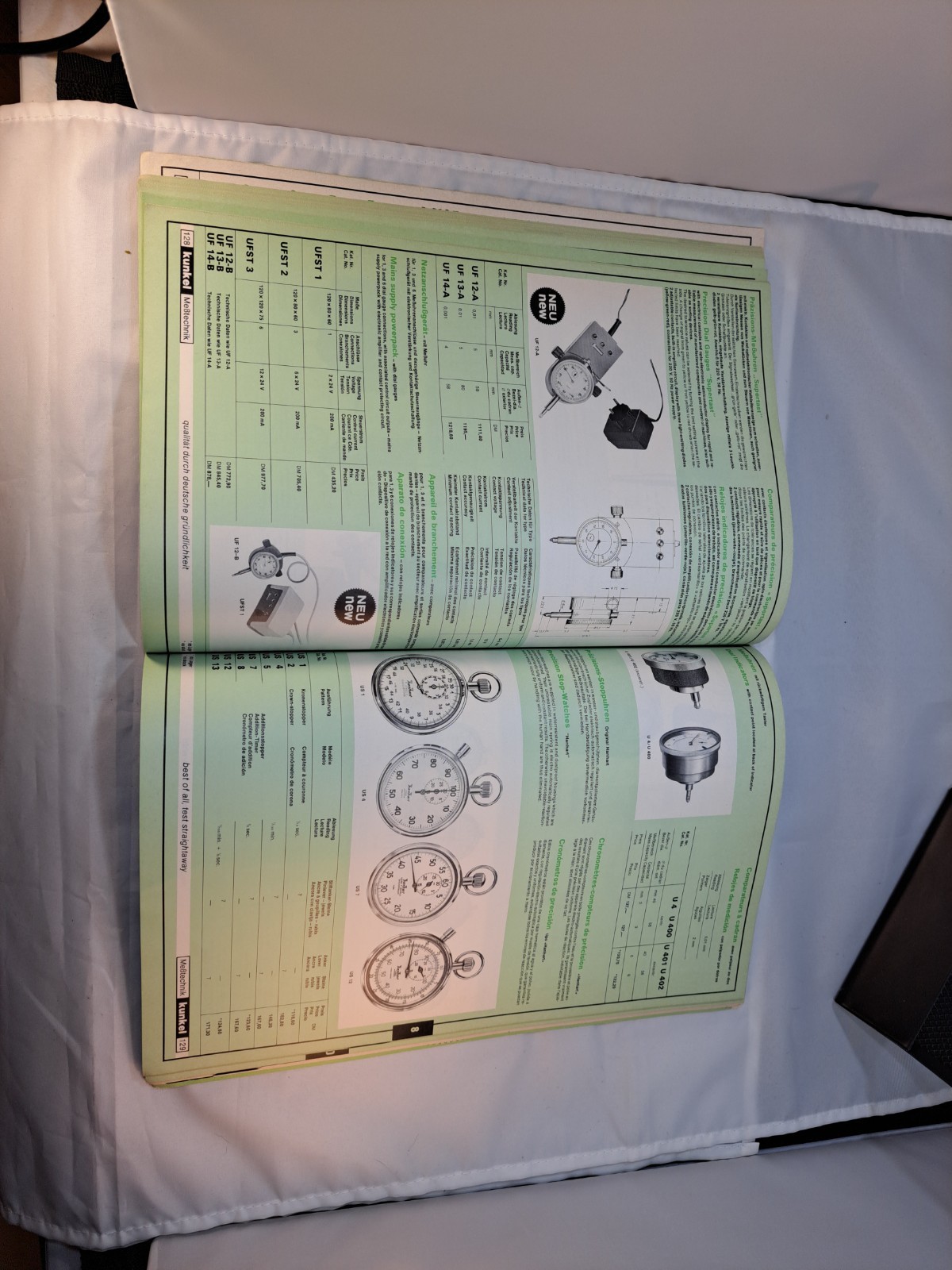 Vintage Kunkel Measuring Tools Catalog No. 1 1970s Multi Language 200 Pages Nice