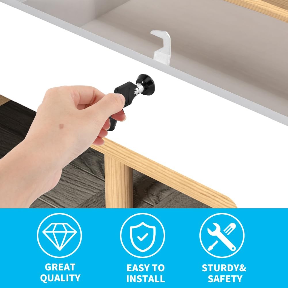 Black Toolbox Lock with Keys,2 Pack Cabinet Cam 11*8.*3cm, 2pcs silver+black