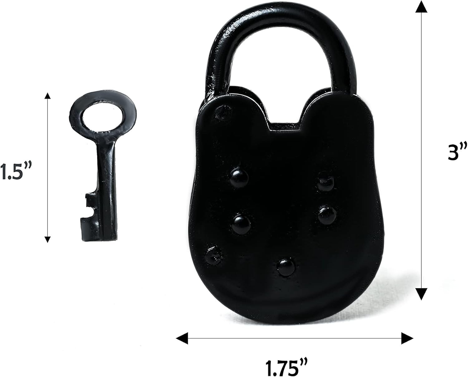 Vintage Style Padlock Metal 3 Inches with 2 Keys Indoor Outdoor Decor